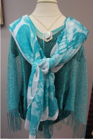 Spring Has Sprung: Think Bright Accessories When you’re stumped on what to wear, it’s always the easiest to reach for black or brown. This spring grab color and go “full swing”, wearing an entire ensemble of similar colors is in this season.   Shawl $12.00 Scarf $17.00 Necklace $26.00